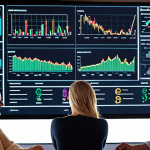 A diverse group of people analyzing cryptocurrency charts on a large screen, some smiling, some concerned, highlighting the importance of research and community in crypto investing, with a subtle background of interconnected nodes symbolizing blockchain technology.